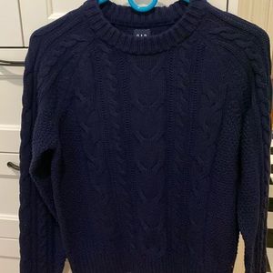 Gap navy blue cotton sweater. Size xs. NEW NEVER WORN.